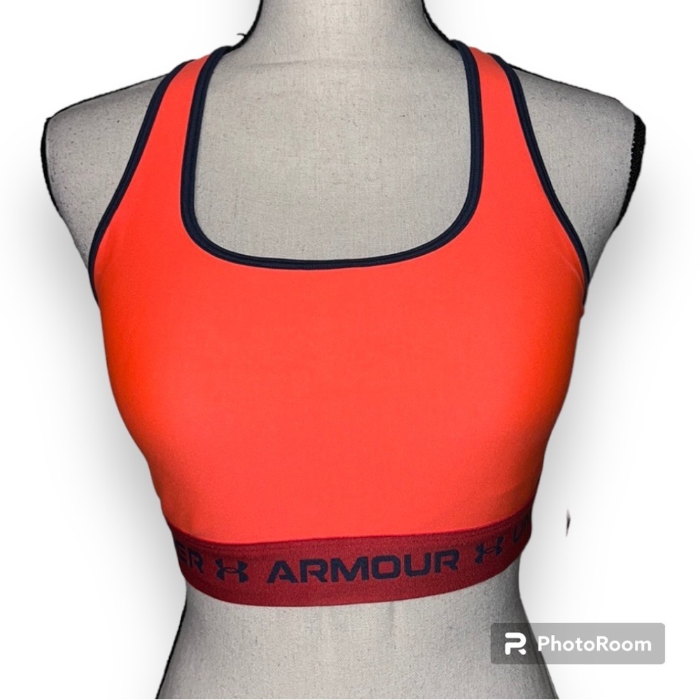 UNDER ARMOUR womens medium support cross-back mid sports bra compression padded